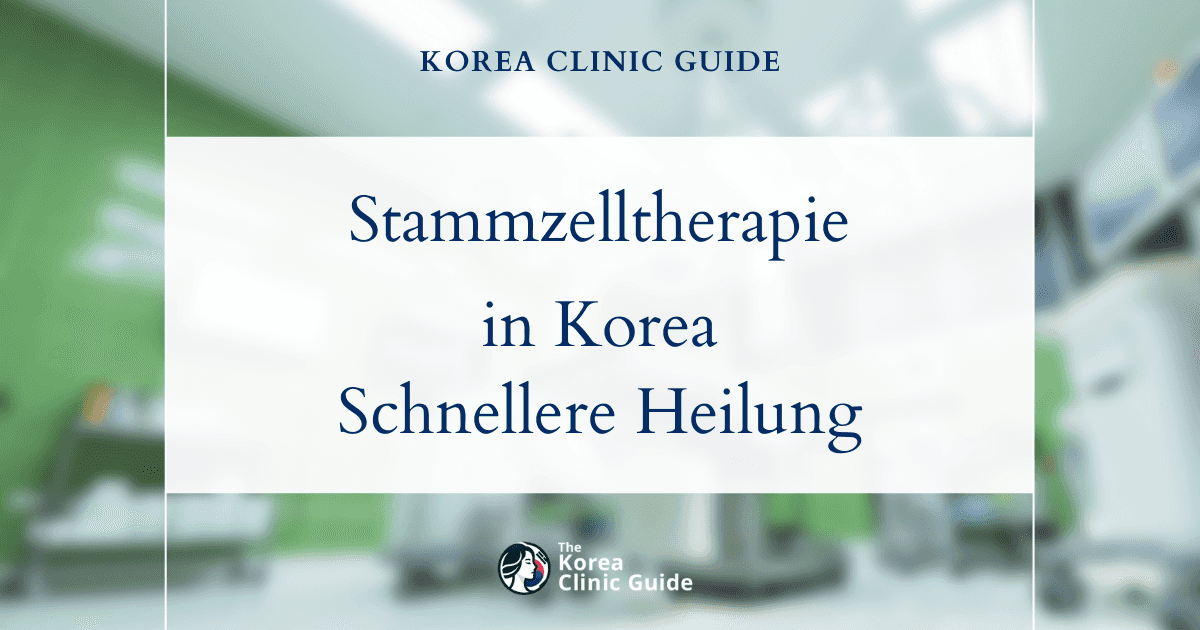 Regenerationslösungen für Sportler: Verfahren der intravenösen Stammzelltherapie in Korea zur optimalen Heilung