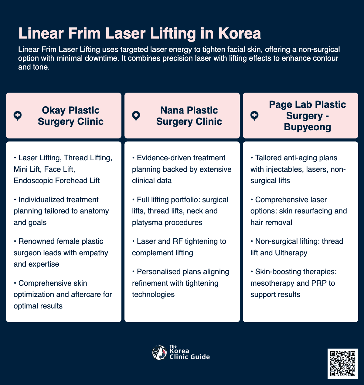 Linear Frim Laser Lifting