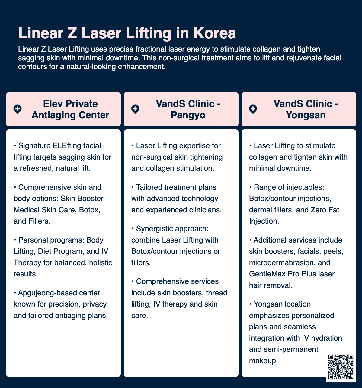 Linear Z Laser Lifting