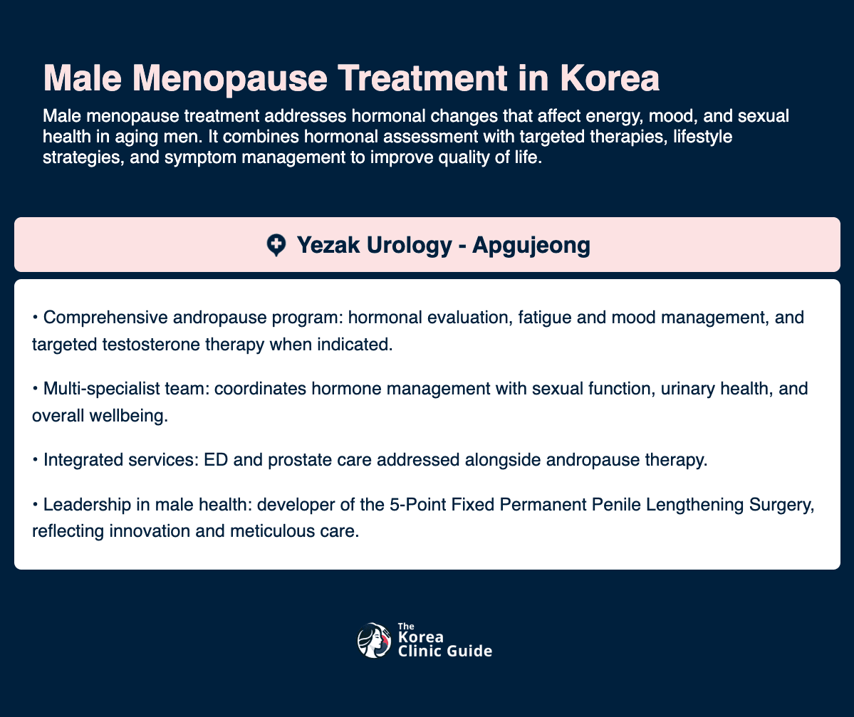 Male Menopause Treatment